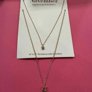 November Birthstone Necklace Set
