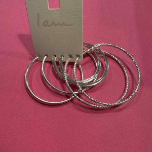 Rhinestone Hoop Earring Set